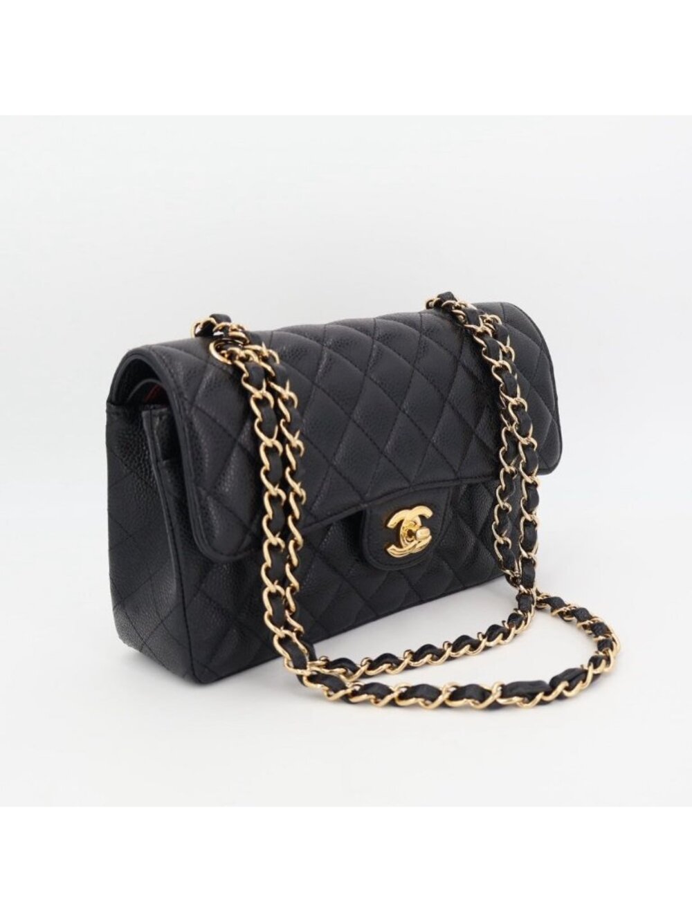 Chanel Quilted Caviar Leather Shoulder Bag